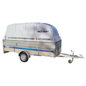 Vienasu piekabe TIKI BESTNET CP350-LH ar plastikāta vāku